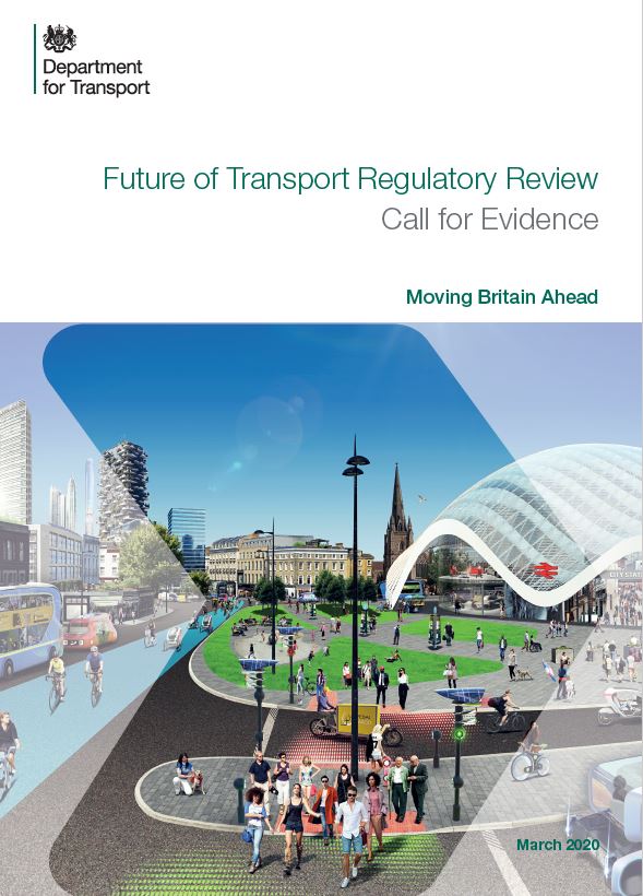 Front cover of the Future of Transport Regulatory Review: Call for Evidence